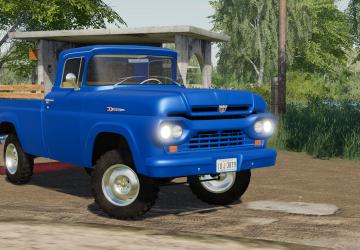 Ford F100 4X4 1960версия 1.0.0.0 для Farming Simulator 2019 (v1.7.x)