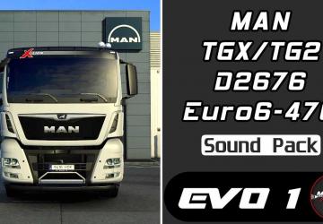 MAN TGX/TG2 D2676 Euro6-470 Sound Packверсия 1.0 для Euro Truck Simulator 2 (v1.49)