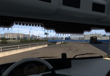 Анимированная штора (BROWN) для Volvo FH16 2012v1.0 для Euro Truck Simulator 2 (v1.49)