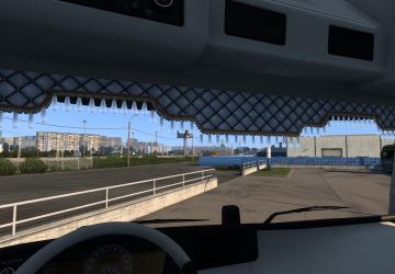 Анимированная штора (WHITE) для VOLVO FH16 2012v1.0 для Euro Truck Simulator 2 (v1.49)