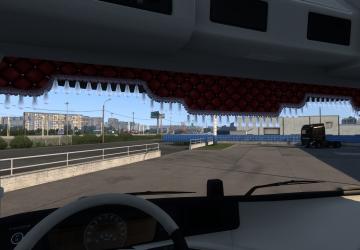 Анимированная штора (RED) для Volvo FH16 2012v1.0 для Euro Truck Simulator 2 (v1.49)