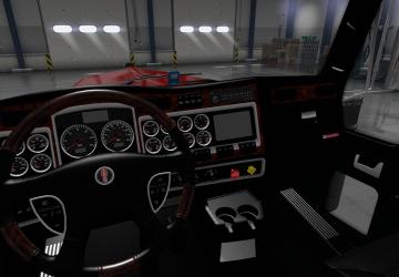 Тёмный салон для Kenworth W900версия 1.0 для American Truck Simulator (v1.35.x)