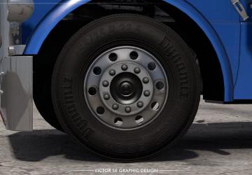 Dark Textures for Stock Truck & Owned Trailers Tiresv1.0 для American Truck Simulator (v1.35.x, - 1.38.x)