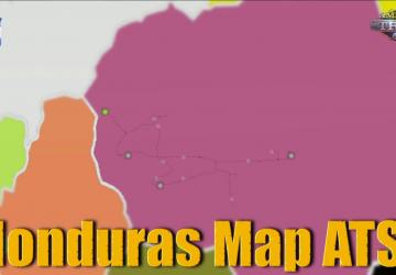 Mapa Hondurasверсия 1.1 для American Truck Simulator (v1.35.x, 1.36.x)