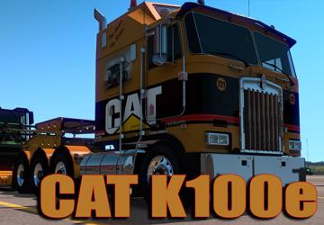 Скин «CAT» для Kenworth K100eверсия 1.0 для American Truck Simulator (v1.35.x)