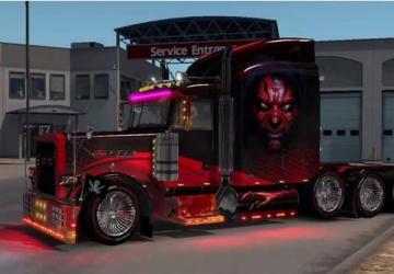 Скин «Red Devil» для Peterbilt 389 Modified by viper2v1.0 для American Truck Simulator (v1.35.x)