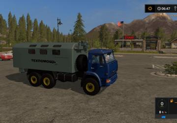 КамАЗ-43118 Техпомощьверсия 1.3.0.6 для Farming Simulator 2017 (v1.5.3.1)