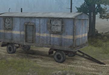 Прицеп вагончик-бытовка (Гаражный фургон)v1.0 для SpinTires (v03.03.16)