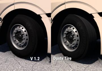 Realistic SCS tiresверсия 1.2 для Euro Truck Simulator 2 (v1.49)