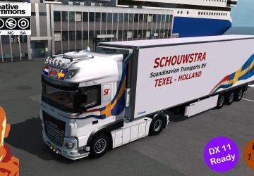 DAF Jelle Schouwstra + Trailerверсия 1.3.1 для Euro Truck Simulator 2 (v1.49.x)