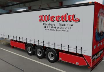 Curtain trailer Weedaверсия 1.0 для Euro Truck Simulator 2 (v1.49.x)