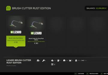 Brush Cutter Rust Editionверсия 1.4.0.0 для Farming Simulator 2025