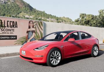 Tesla Model Sверсия III для BeamNG.drive