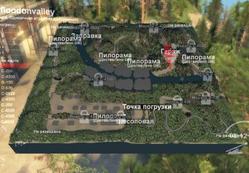Карта «Flood on Oranges Tree Valley»версия 1.0 для SpinTires (v03.03.16)