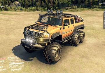 Hummer H2 OFFroad 6x6 SV.MPверсия 1.0 для SpinTires (v03.03.16)