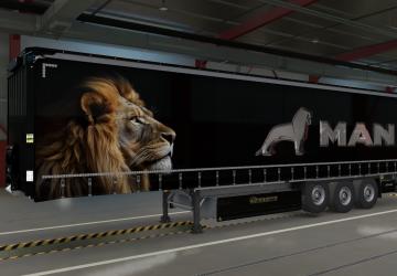 Скин «MAN» для прицепа в собственность Krone ProfiLinerv1.0 для Euro Truck Simulator 2 (v1.49+)