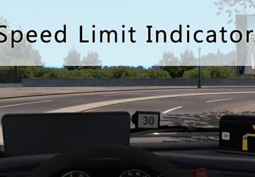 Speed Limit Indicatorверсия 1.0 для American Truck Simulator (v1.35.x)