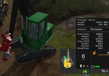 Wood Harvester Tree Infoверсия 1.1 для Farming Simulator 2017 (v1.5.3)