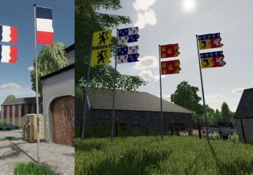 French Regions Flags Packверсия 3.0.0.0 для Farming Simulator 2022