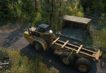 CAT 745C No Chassis Steeringверсия 4.9 для SnowRunner (v5.2)