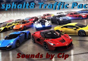 Asphalt 8 Traffic Pack + Soundsверсия 1.1 для American Truck Simulator (v1.35.x, 1.36.x)