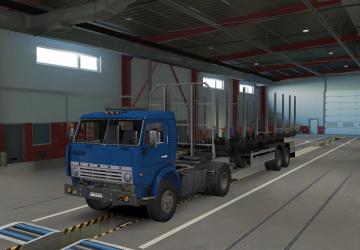 Прицеп лесовоз КЗАП-9370версия 1.1 для Euro Truck Simulator 2 (v1.49.x)