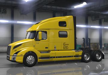Скин для Volvo VNL 2019 ’Carolina’версия 2.1 для American Truck Simulator (v1.35.x)
