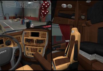 Wood Brown Interior Iveco Hi-Wayверсия 1.0 для Euro Truck Simulator 2 (v1.49.x)