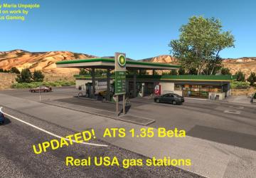 Реальные заправкиверсия 1.2 для American Truck Simulator (v1.35.x)