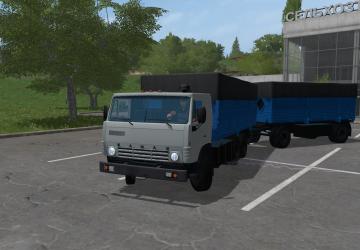 КамАЗ-53212 + прицеп СЗАП-8357версия 2.0 для Farming Simulator 2017 (v1.5.3)