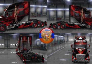 Volvo VNL 2018 Truck Two Metallic Skins Racingv1.0 для American Truck Simulator (v1.32.x, - 1.34.x)