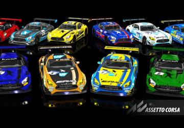 Black Falcon AMG GT3 Skin Packверсия 1.5 для Assetto Corsa