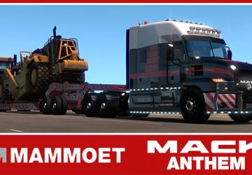 Скин «Mammoet» для Mack Anthemверсия 1.0 для American Truck Simulator (v1.33.x, 1.34.x)