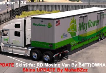 Новые 17 скинов трейлера RD MOVINGверсия 0.1 для American Truck Simulator (v1.34.x)