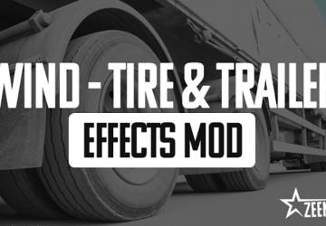Wind, Tire & Trailer Effects Packверсия 1.0 для Euro Truck Simulator 2 (v1.48.x)