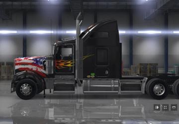 Скин Harley Davidson для Kenworth W900версия 1.0 для American Truck Simulator (v1.32.x, - 1.34.x)