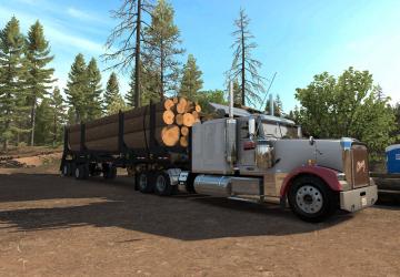 SCS Log Trailer Ownableверсия 1.0 для American Truck Simulator (v1.32.x, 1.33.x)