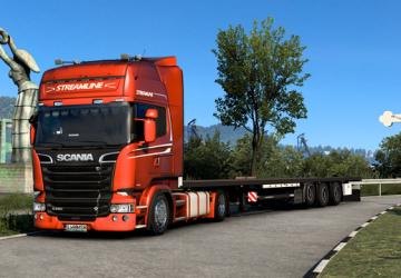 Low deck improved chassis for RJL’s Scania R&S, R4, R4, P&Gv1.6 для Euro Truck Simulator 2 (v1.48.x)