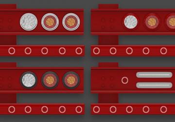 Trailer Rear Bumper Round LED Lightsверсия 1.0 для Euro Truck Simulator 2 (v1.48.x)