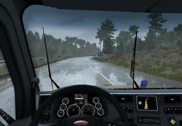 Улучшенный дождьверсия 1.1 для American Truck Simulator (v1.33.x, - 1.36.x)