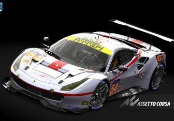#54, #55, #62, #83, Ferrari 488 GTE, LMGTE-Am Pack 1, Le Mans 2017 4kv1.4 для Assetto Corsa