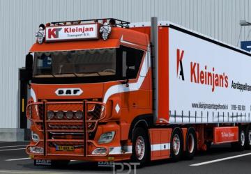 DAF XF106 530 + Trailer «Kleinjan Transport»v1.0 для Euro Truck Simulator 2 (v1.47.x)