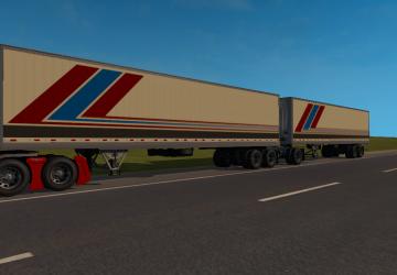 Двойные трейлерыверсия 1.0 для American Truck Simulator (v1.32.x)