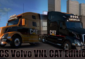 SCS Volvo VNL CAT Editionверсия 1.0 для American Truck Simulator (v1.32.x)