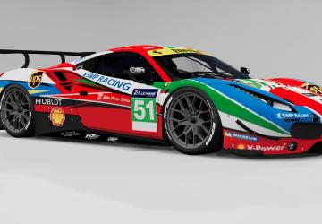 Ferrari 488 GTEверсия 1 для BeamNG.drive