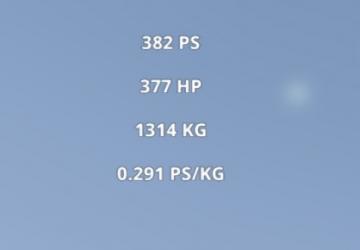 Simple power, weight, ratioверсия 1.0 для BeamNG.drive