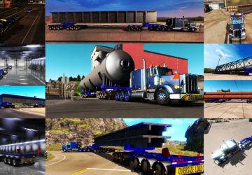 Oversize Owned Dolly Trailer (9 axles with steer axles)v1.0 для American Truck Simulator (v1.32.x, - 1.34.x)