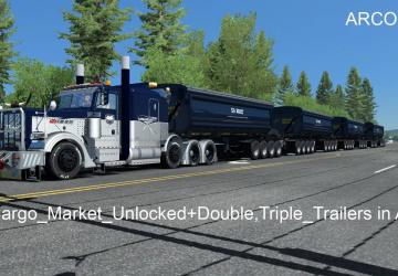 Trailer Unlocked+Double, Triple, Trailers in Traficv1.0 для American Truck Simulator (v1.32.x)