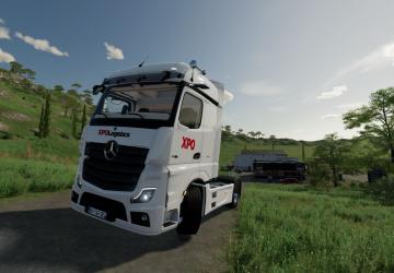 Mercedes Actros 2022 - XPO Logisticsверсия 1.0.0.0 для Farming Simulator 2022