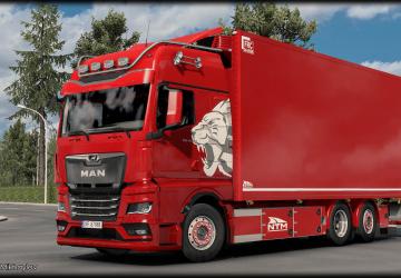 Многоцветный скинпак «RENT a MAN» для MAN TGX 2020v1.2 для Euro Truck Simulator 2 (v1.47)